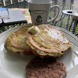 Chamberlin's Ole Forest Inn - French toast and sausage for breakfast