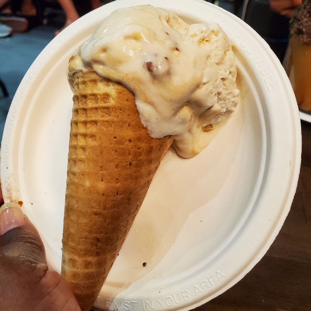 The Yard Milkshake Bar - Praline pecan in a waffle cone - Ice Cream & Frozen Yogurt Near Me - Virginia Beach, Virginia The Yard Milkshake Bar - Praline pecan in a waffle cone - Ice Cream & Frozen Yogurt Near Me - Virginia Beach, Virginia