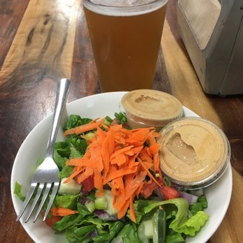 Ninth Street Bakery - Salad with tahini dressing on the side. And kombucha -which they serve on tap! - Bakeries Near Me - Durham, North Carolina Ninth Street Bakery - Salad with tahini dressing on the side. And kombucha -which they serve on tap! - Bakeries Near Me - Durham, North Carolina