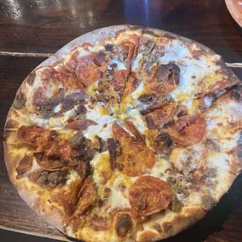 Trio - A Brick Oven Cafe - Meat Lover's Pizza - Italian Near Me - Greenville, South Carolina Trio - A Brick Oven Cafe - Meat Lover's Pizza - Italian Near Me - Greenville, South Carolina