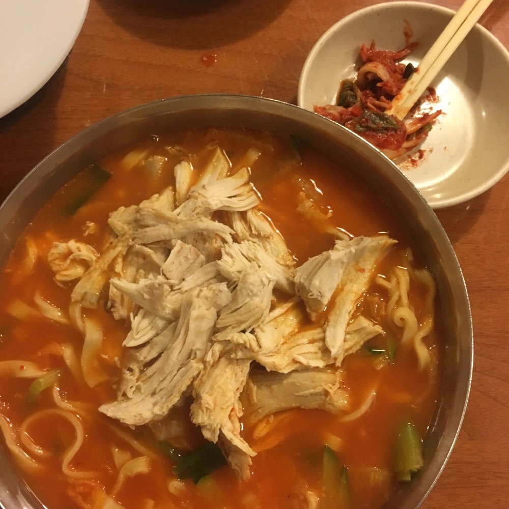 Olympic Noodle - Huge portions! Spicy chicken noodle soup. Pretty good - Korean Near Me - Los Angeles, California Olympic Noodle - Huge portions! Spicy chicken noodle soup. Pretty good - Korean Near Me - Los Angeles, California