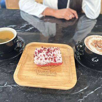 Yemerica - Rose tres leches with tea and hot chocolate - Breakfast & Brunch Near Me - West Hartford, Connecticut Yemerica - Rose tres leches with tea and hot chocolate - Breakfast & Brunch Near Me - West Hartford, Connecticut