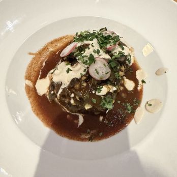 Cafe Momentum Dallas - Stacked enchiladas - New American Near Me - Dallas, Texas
