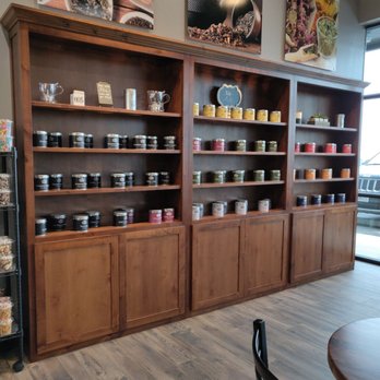 NobiliTea - You can check out this Wall of Tea! Open the canisters before choosing a flavor. - Coffee & Tea Near Me - San Angelo, Texas