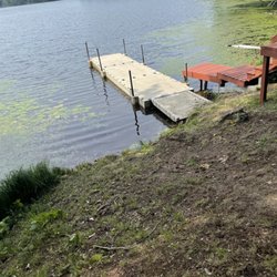 MJ Dock & Lift Services - After, notice how high the end is off the water