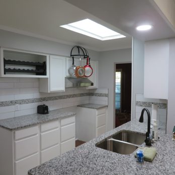 Trans American Construction - New Kitchen cabinets, granite counters, custom backsplash, lighting, trim and paint. - Roofing Near Me Trans American Construction - New Kitchen cabinets, granite counters, custom backsplash, lighting, trim and paint. - Roofing Near Me