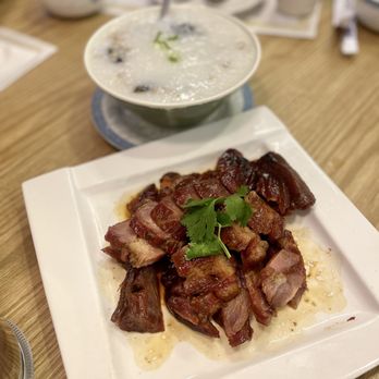Golden Palace Buffet - Char sui and Z4 Pork and Cured Egg Congee - Chinese Near Me - Pittsburgh, Pennsylvania