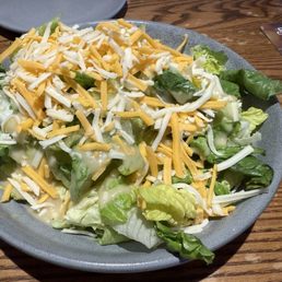 Double side salad with honey mustard dressing