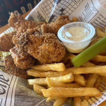 Juicy Crab - Fried chicken wing platter with fries - Seafood Near Me - Fayetteville, North Carolina