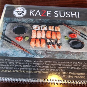 Kaze Sushi - Sushi Bars Near Me - Lancaster, California Kaze Sushi - Sushi Bars Near Me - Lancaster, California