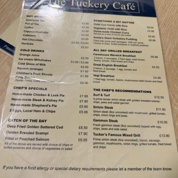 The Tuckery - Menu 8/2026 - Coffee & Tea Near Me - Warwick, WAR