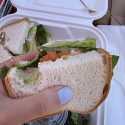 Vegan sandwich with gluten free bread Vegan sandwich with gluten free bread