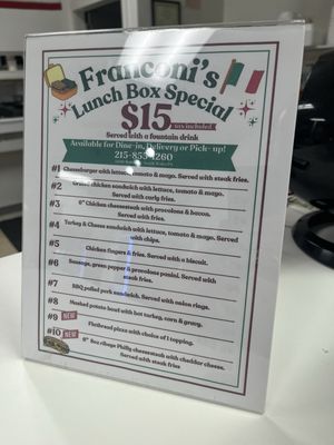 Menu photo 1 Franconis Pizzeria North Wales, PA
