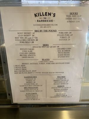 Menu photo 8 Killen's Barbecue Pearland, TX Menu photo 8 Killen's Barbecue Pearland, TX