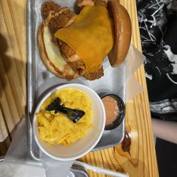 Coop's Hot Chicken - Chicken sandwich with Cheddar
