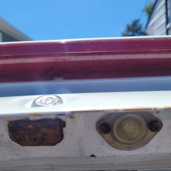 631 Auto Body - trunk pinch weld rust, after I paid extra for the door jams and trunk channel and underside to be done. - Body Shops Near Me - Copiague, New York