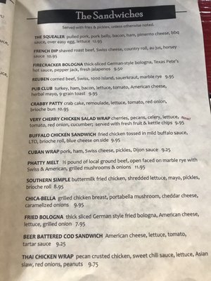 Menu photo 8 Cherry Street Pub Lancaster, OH