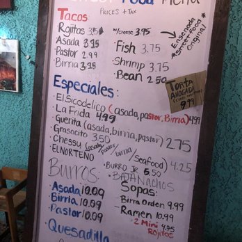 Ensenada Street Food - Menu - Tacos Near Me - Tucson, Arizona