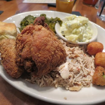 The Pit - Fried chicken, chopped turkey, collard greens, and potato salad. - Barbeque Near Me - Raleigh, North Carolina The Pit - Fried chicken, chopped turkey, collard greens, and potato salad. - Barbeque Near Me - Raleigh, North Carolina