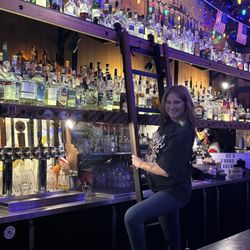 Club Marina variety of spirits and a great bartendress