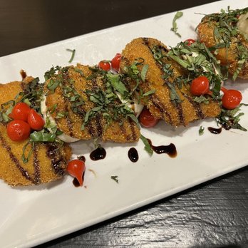 Pizza Rock - Fried green tomato caprese. 5/5 -- so different from the usual caprese! The mini peppers add so much to it. - Pizza Near Me - Henderson, Nevada Pizza Rock - Fried green tomato caprese. 5/5 -- so different from the usual caprese! The mini peppers add so much to it. - Pizza Near Me - Henderson, Nevada