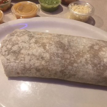 Las Fuentes - Bean & cheese burrito with sauces on the side. $5.40 - Mexican Near Me - Reseda, California