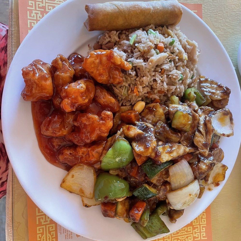 Jim's Restaurant - Sweet & Sour & Kung Pao Chicken w/Bbq Pork Fried Rice Combination Plate (for one) - Chinese Near Me - Prunedale, California Jim's Restaurant - Sweet & Sour & Kung Pao Chicken w/Bbq Pork Fried Rice Combination Plate (for one) - Chinese Near Me - Prunedale, California
