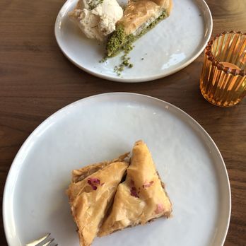 Ammatoli - Pistachio Baklawa and walnut Baklawa - Mediterranean Near Me - Long Beach, California