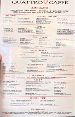 Menu photo 8 Quattro Caffe Costa Mesa, CA Menu photo 8 Quattro Caffe Costa Mesa, CA