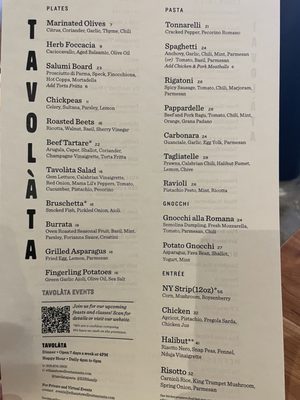 Menu photo 1 Tavolàta Spokane, WA Menu photo 1 Tavolàta Spokane, WA