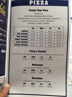 Menu photo 3 Tony's Pizza Bakersfield, CA