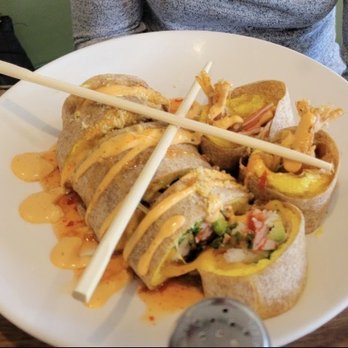Over Easy Kitchen - Special I got about a year ago. Tortilla filled with crab meat, shrimp, cheese. Sounds odd- but an awesome special! - Breakfast & Brunch Near Me - Marlboro, New Jersey