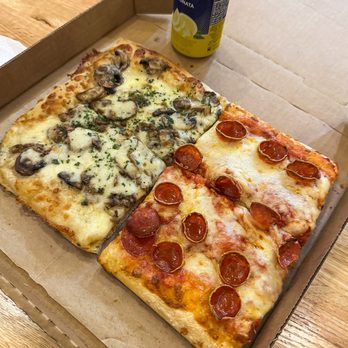 ZeroZero39 Pizzeria - Truffle Porcini and Pepperoni plus a canned drink was around $19 - Pizza Near Me - Anaheim, California ZeroZero39 Pizzeria - Truffle Porcini and Pepperoni plus a canned drink was around $19 - Pizza Near Me - Anaheim, California