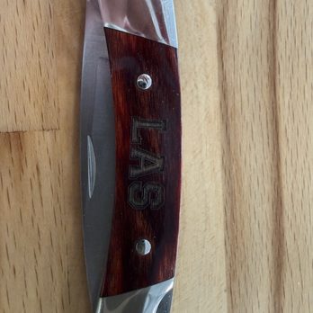 Tacoma Trophy - Off-center engraving on a Buck Squire knife. - Trophy Shops Near Me - Lakewood, Washington