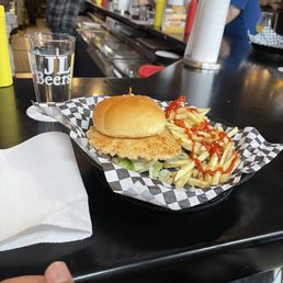 Breaded chicken sandwich