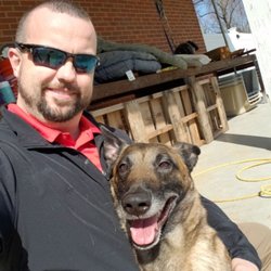 The Dog Wizard - Head trainer Matt and his boy Kratos taking a min to enjoy the sunshine