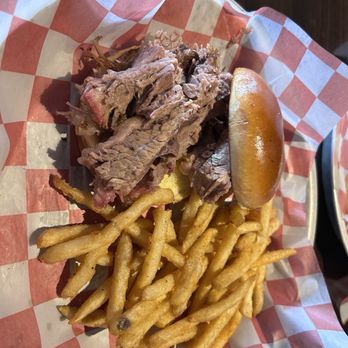 Smokin' J's - Beef brisket sandwich and fries - Bars Near Me - Ashland, Kentucky Smokin' J's - Beef brisket sandwich and fries - Bars Near Me - Ashland, Kentucky