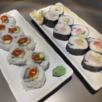 RAW - Spicy Hamachi and Negihama Roll - Asian Fusion Near Me - Redding, California