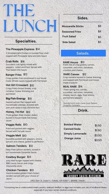 Menu photo 2 Rare Savory Taste Kitchen Toledo, OH Menu photo 2 Rare Savory Taste Kitchen Toledo, OH