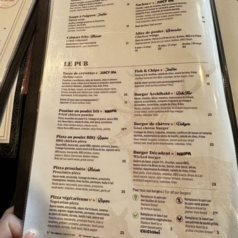 Archibald Microbrasserie - Menu - Seafood Near Me - Quebec, Quebec Archibald Microbrasserie - Menu - Seafood Near Me - Quebec, Quebec