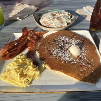 First Watch - Bacon/cheddar cornbread, carrot cake and pecan pancake, bacon, and eggs - Breakfast & Brunch Near Me - Loganville, Georgia First Watch - Bacon/cheddar cornbread, carrot cake and pecan pancake, bacon, and eggs - Breakfast & Brunch Near Me - Loganville, Georgia