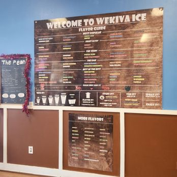 Wekiva Ice - a menu on the wall - Shaved Ice Near Me Wekiva Ice - a menu on the wall - Shaved Ice Near Me