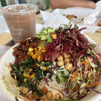 Vibe Organic Kitchen - CA Cobb salad, really good. I subbed out the red cabbage for the Asian cabbage mix because I'm not crazy about the red - Juice Bars & Smoothies Near Me - Costa Mesa, California Vibe Organic Kitchen - CA Cobb salad, really good. I subbed out the red cabbage for the Asian cabbage mix because I'm not crazy about the red - Juice Bars & Smoothies Near Me - Costa Mesa, California