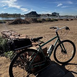 The Bicycle Cellar - Actual rental. Stopped before crossing pedestrian bridge.