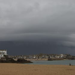 Porthminster Beach - Porthminster Beach, St. Ives -- run for cover!
