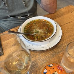 Restaurant - Brauhof Wien - Savoury beef soup with vermicelli