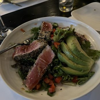 Sugo Gastrobar - Seared sesame crusted tuna salad, with avocado, field greens and more! 10/10 - Italian Near Me - Newtown, Connecticut Sugo Gastrobar - Seared sesame crusted tuna salad, with avocado, field greens and more! 10/10 - Italian Near Me - Newtown, Connecticut