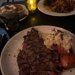 Sel Noir Steakhouse - Steak with lobste