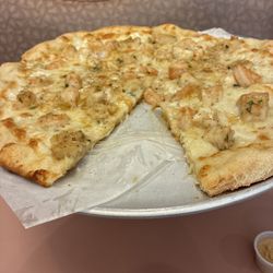 Pegasus Restaurant - white seafood pizza