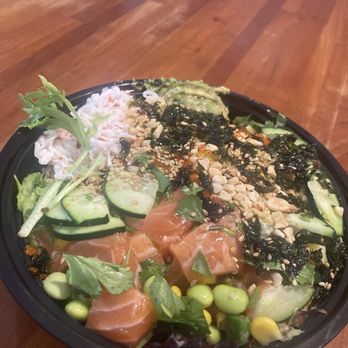 WOW POKE - Poke bowl with hardly any sesame seeds and look at the avocado!! And I paid xtra !! - Seafood Near Me - Cerritos, California WOW POKE - Poke bowl with hardly any sesame seeds and look at the avocado!! And I paid xtra !! - Seafood Near Me - Cerritos, California